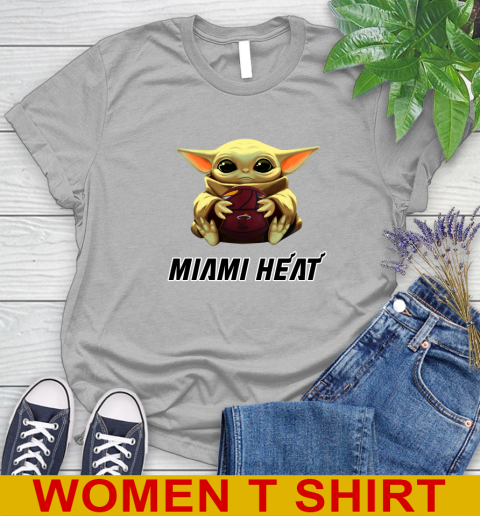 NBA Basketball Miami Heat Star Wars Baby Yoda Shirt 93