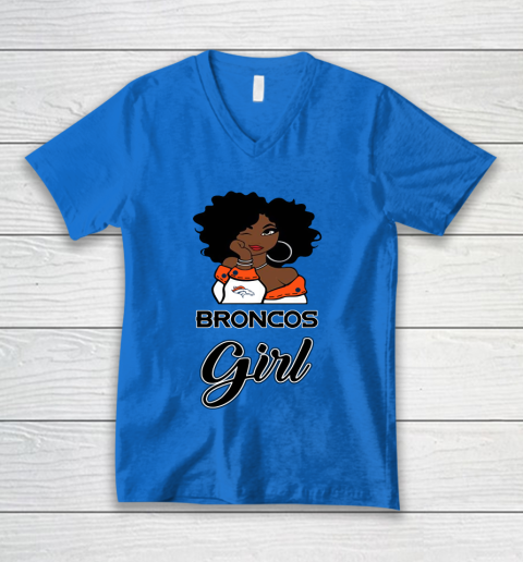 Denver Broncos Girl NFL V-Neck T-Shirt 6