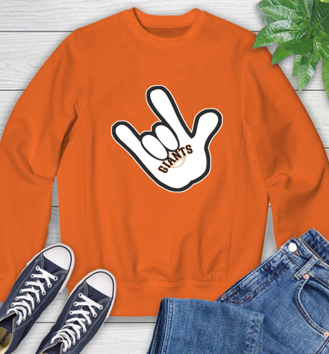 San Francisco Giants MLB Baseball Mickey Rock Hand Disney Sweatshirt 4