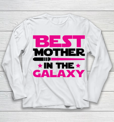 Mother's Day Funny Gift Ideas Apparel  Best Mother In The Galaxy T Shirt Youth Long Sleeve