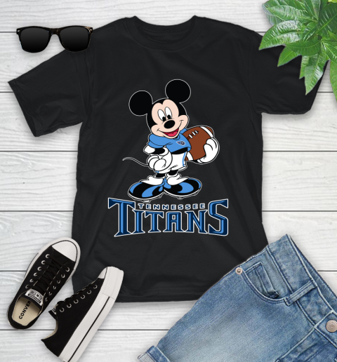 NFL Football Tennessee Titans Cheerful Mickey Mouse Shirt Youth T-Shirt NFL Football Tennessee Titans Cheerful Mickey Mouse Shirt Youth T-Shirt