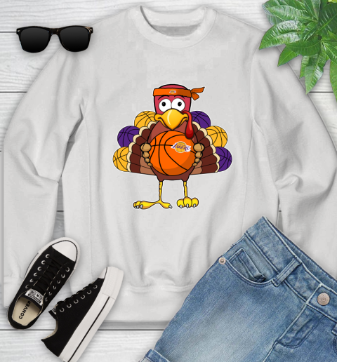 Los Angeles Lakers Turkey thanksgiving day Youth Sweatshirt