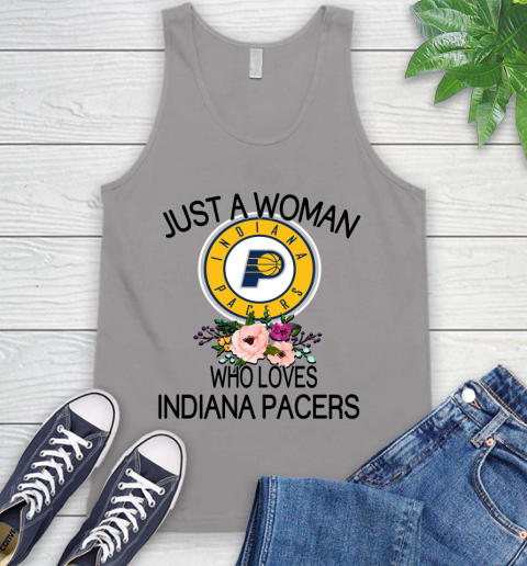 NBA Just A Woman Who Loves Indiana Pacers Basketball Sports Tank Top 2