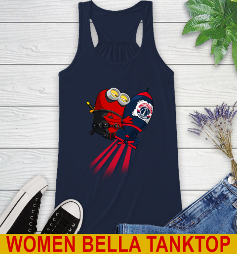 NBA Basketball Washington Wizards Deadpool Minion Marvel Shirt Racerback Tank 9