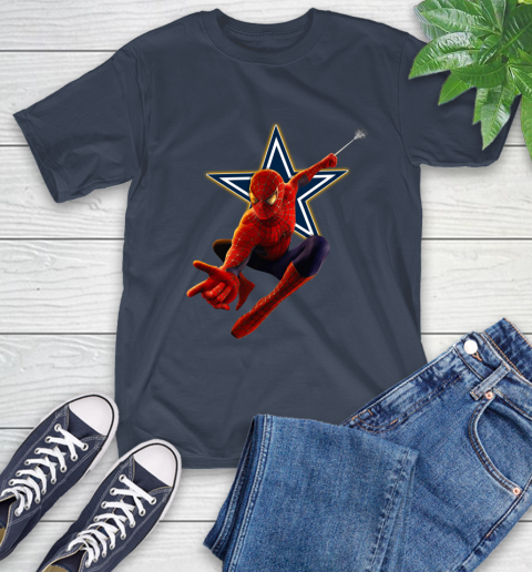 NFL Spider Man Avengers Endgame Football Dallas Cowboys T-Shirt 4