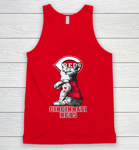 MLB Baseball My Cat Loves Cincinnati Reds Tank Top 5