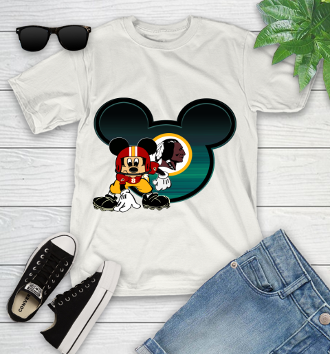 NFL Washington Redskins Mickey Mouse Disney Football T Shirt Youth T-Shirt