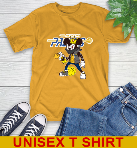 Indiana Pacers NBA Basketball Mickey Peace Sign Sports T-Shirt 3
