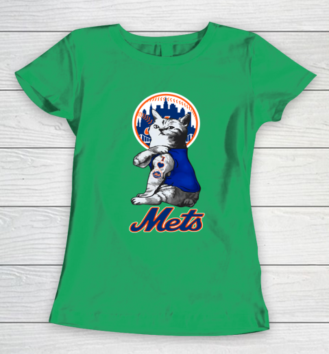 MLB Baseball My Cat Loves New York Mets Women's T-Shirt 5