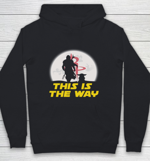 Houston Rockets NBA Basketball Star Wars Yoda And Mandalorian This Is The Way Youth Hoodie