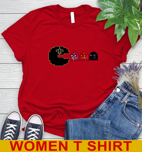 New Orleans Saints NFL Football Pac Man Champion Women's T-Shirt 10