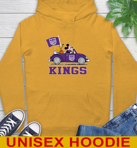NBA Basketball Sacramento Kings Pluto Mickey Driving Disney Shirt Hoodie 3