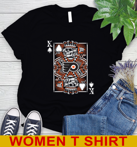 Philadelphia Flyers NHL Hockey The King Of Spades Death Cards Shirt Women's T-Shirt