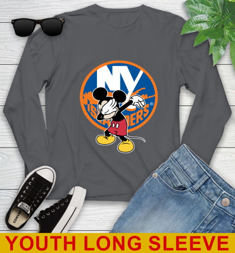 New York Islanders NHL Hockey Dabbing Mickey Disney Sports Youth Long Sleeve 9