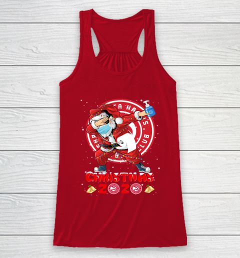 Atlanta Hawks Funny Santa Claus Dabbing Christmas 2020 NBA Racerback Tank 4