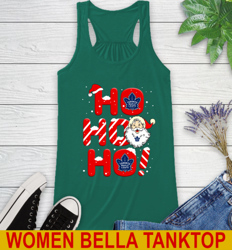 Toronto Maple Leafs NHL Hockey Ho Ho Ho Santa Claus Merry Christmas Shirt Racerback Tank 5