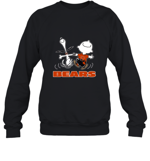 Snoopy And Charlie Brown Happy Chicago Bears Fans Sweatshirt