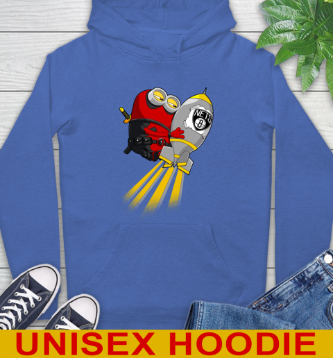 NBA Basketball Brooklyn Nets Deadpool Minion Marvel Shirt Hoodie 9