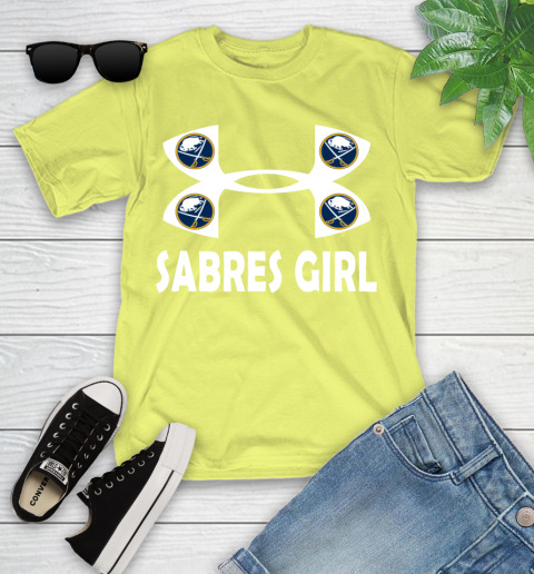 NHL Buffalo Sabres Girl Under Armour Hockey Sports Youth T-Shirt 10