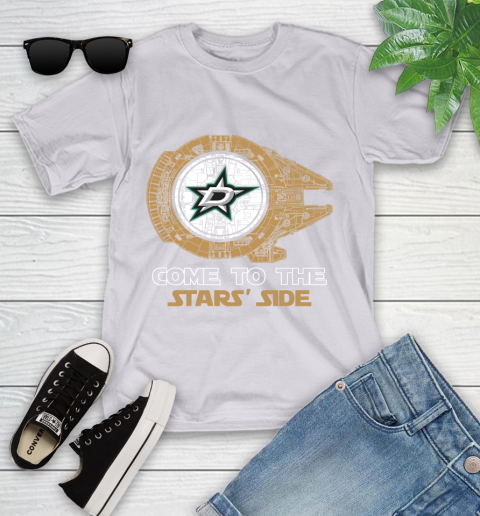 NHL Come To The Dallas Stars Wars Hockey Sports Youth T-Shirt 4
