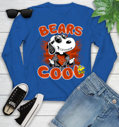 NFL Football Chicago Bears Cool Snoopy Shirt Youth Long Sleeve 9