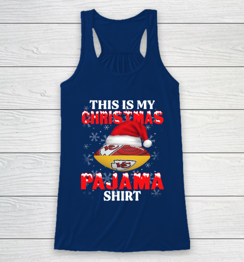 Kansas City Chiefs This Is My Christmas Pajama Shirt NFL Racerback Tank 6