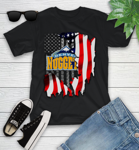 Denver Nuggets NBA Basketball American Flag Youth T-Shirt