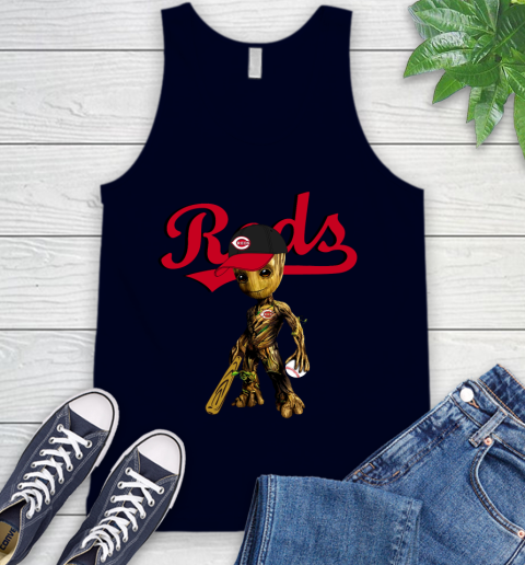 MLB Cincinnati Reds Groot Guardians Of The Galaxy Baseball Tank Top 3