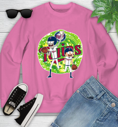 MLB Minnesota Twins Rick And Morty Baseball Sports Youth Sweatshirt 7