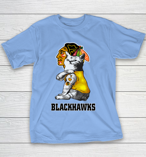 NHL My Cat Loves Chicago Blackhawks Hockey Youth T-Shirt 8