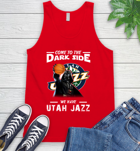 NBA Come To The Dark Side We Have Utah Jazz Star Wars Darth Vader Basketball Tank Top 5