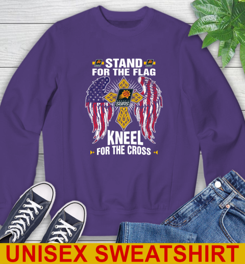 NBA Basketball Phoenix Suns Stand For Flag Kneel For The Cross Shirt Sweatshirt 4