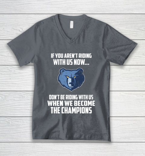 NBA Memphis Grizzlies Basketball We Become The Champions V-Neck T-Shirt 4