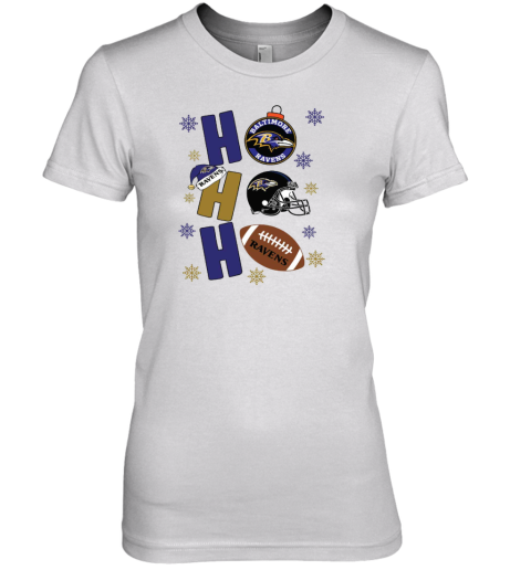 Baltimore Ravens Hohoho Santa Claus Christmas Football NFL Premium Women's T-Shirt