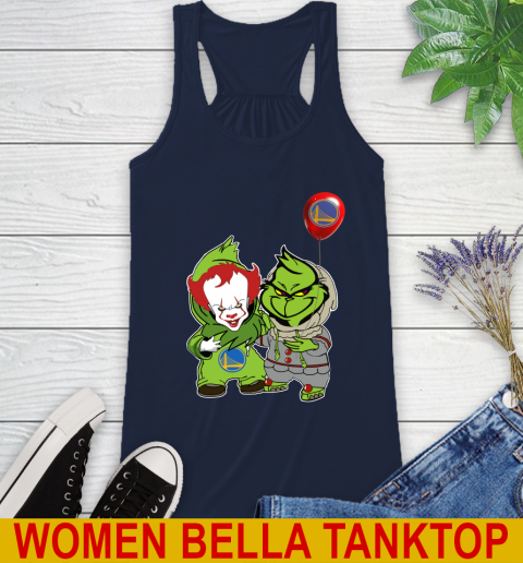 Golden State Warriors Baby Pennywise Grinch Christmas NBA Basketball Racerback Tank 11