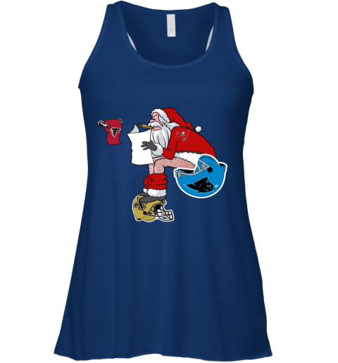 syjl santa claus tampa bay buccaneers shit on other teams christmas flowy tank 32 front true royal
