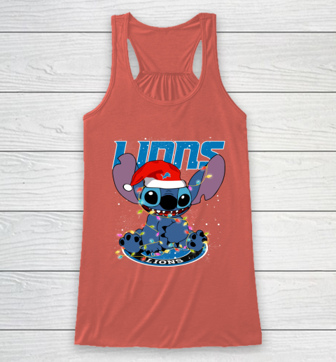 Detroit Lions NFL Football noel stitch Christmas Racerback Tank 2