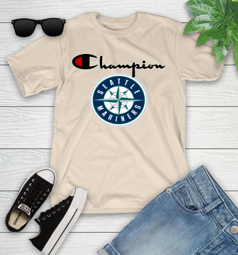 MLB Baseball Seattle Mariners Champion Shirt Youth T-Shirt 9
