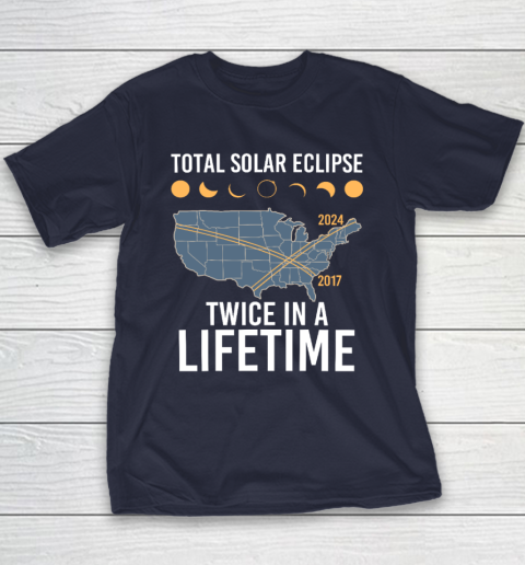 Twice In A Lifetime Solar Eclipse Shirt 2024 Total Eclipse Youth T-Shirt 2