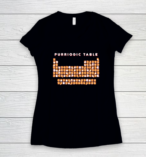 Purriodic Table Cat Funny Women's V-Neck T-Shirt