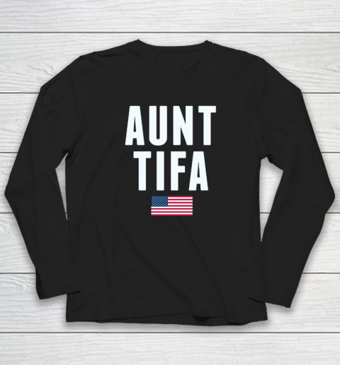 Aunt Tifa American Flag T Shirt Long Sleeve T-Shirt
