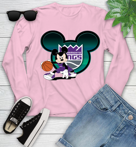 NBA Sacramento Kings Mickey Mouse Disney Basketball Youth Long Sleeve 10