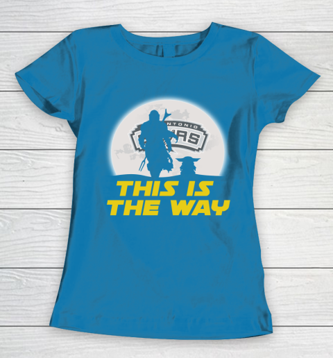 San Antonio Spurs NBA Basketball Star Wars Yoda And Mandalorian This Is The Way Women's T-Shirt 6