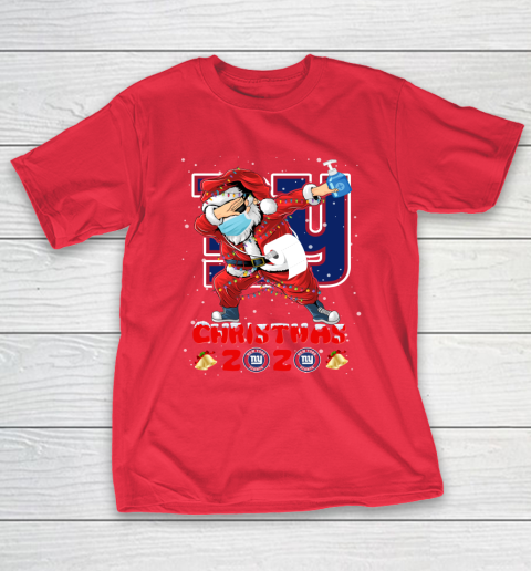 New York Giants Funny Santa Claus Dabbing Christmas 2020 NFL T-Shirt 9