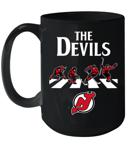 NHL Hockey New Jersey Devils The Beatles Rock Band Shirt Ceramic Mug 15oz