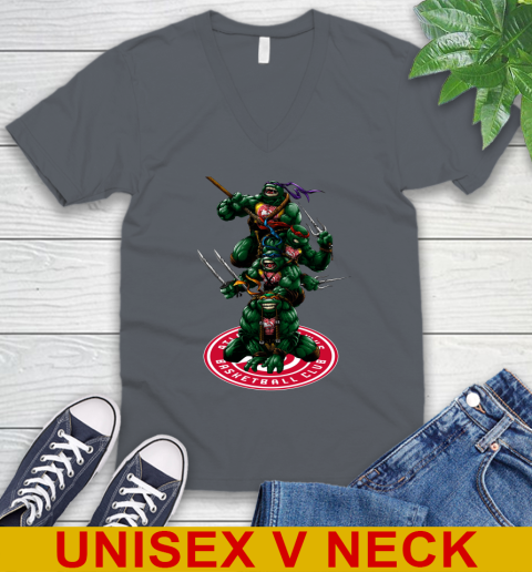 NBA Basketball Atlanta Hawks Teenage Mutant Ninja Turtles Shirt V-Neck T-Shirt 5