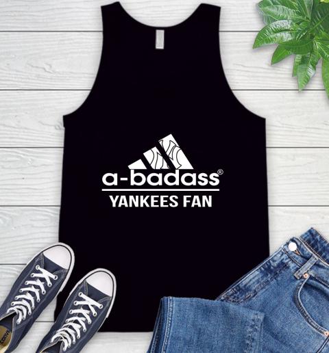 MLB A Badass New York Yankees Fan Adidas Baseball Sports Tank Top