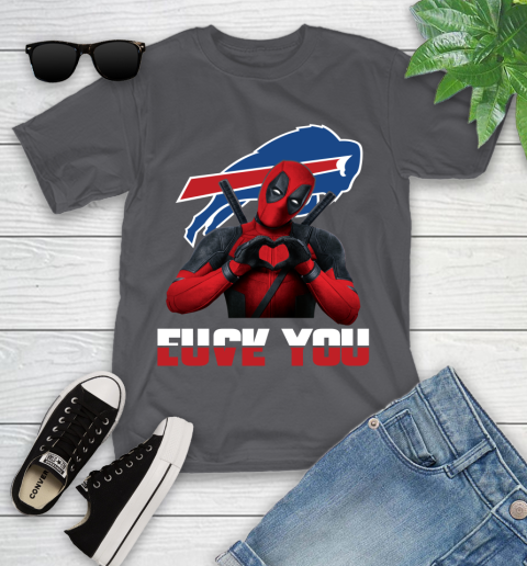 NHL Buffalo Bills Deadpool Love You Fuck You Football Sports Youth T-Shirt 6