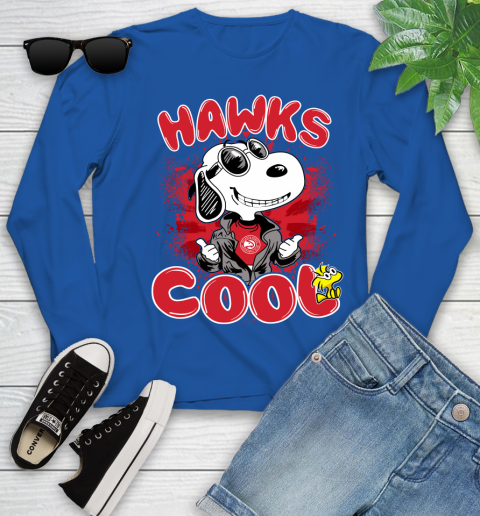 NBA Basketball Atlanta Hawks Cool Snoopy Shirt Youth Long Sleeve 9