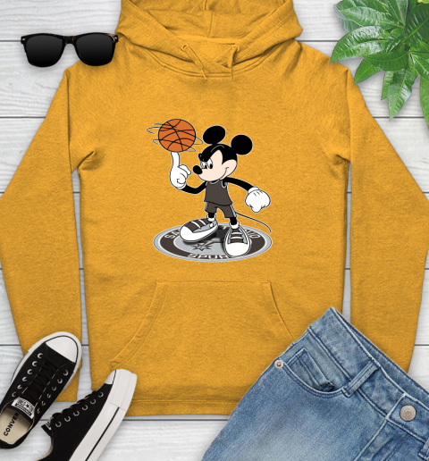 NBA Basketball San Antonio Spurs Cheerful Mickey Disney Shirt Youth Hoodie 3